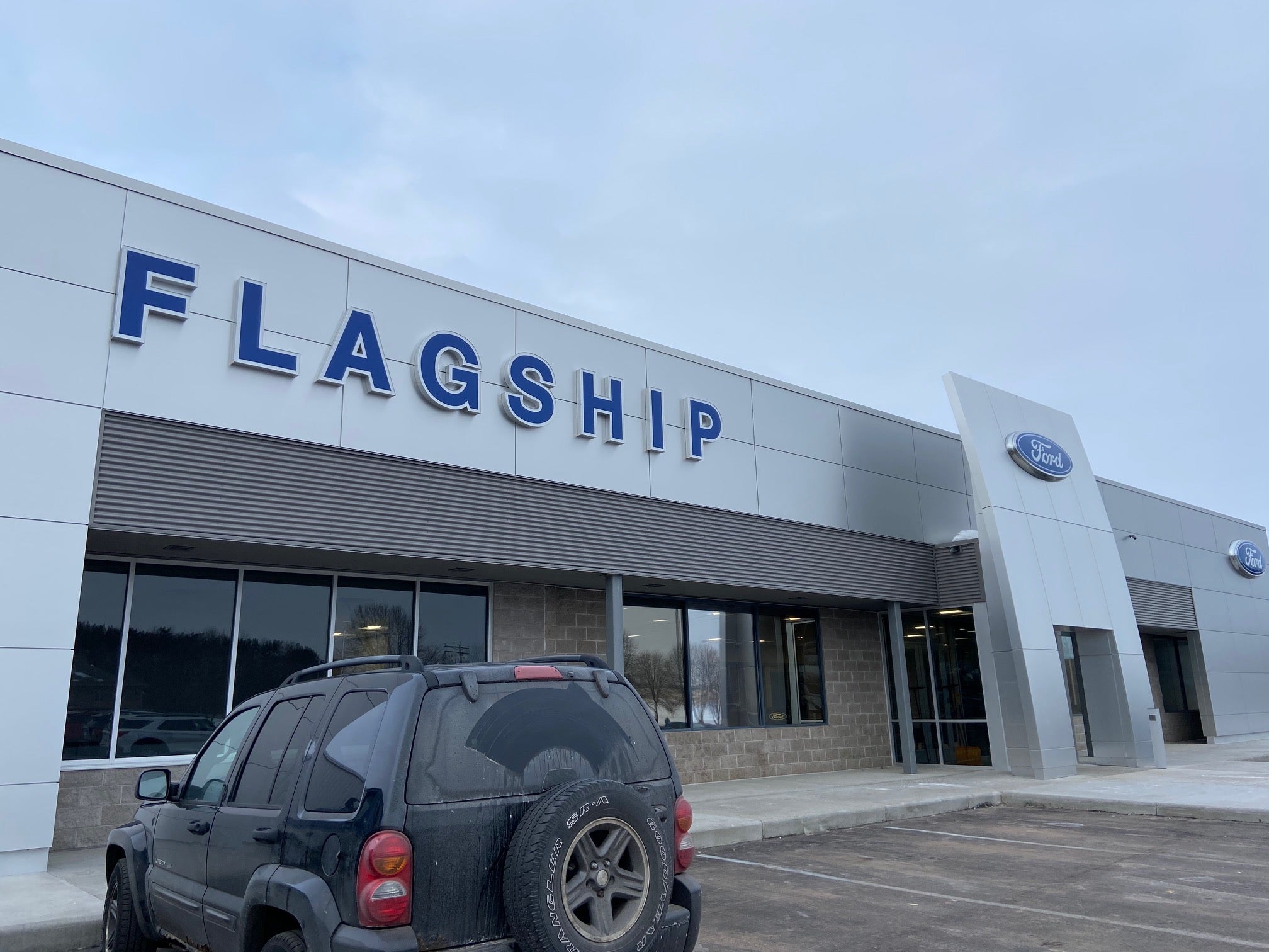 New Signage on front of Flagship Ford